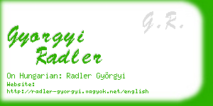 gyorgyi radler business card