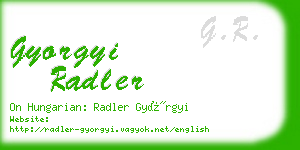 gyorgyi radler business card